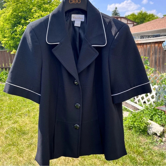 Tan Jay Short Sleeve  Blazer - Picture 1 of 6